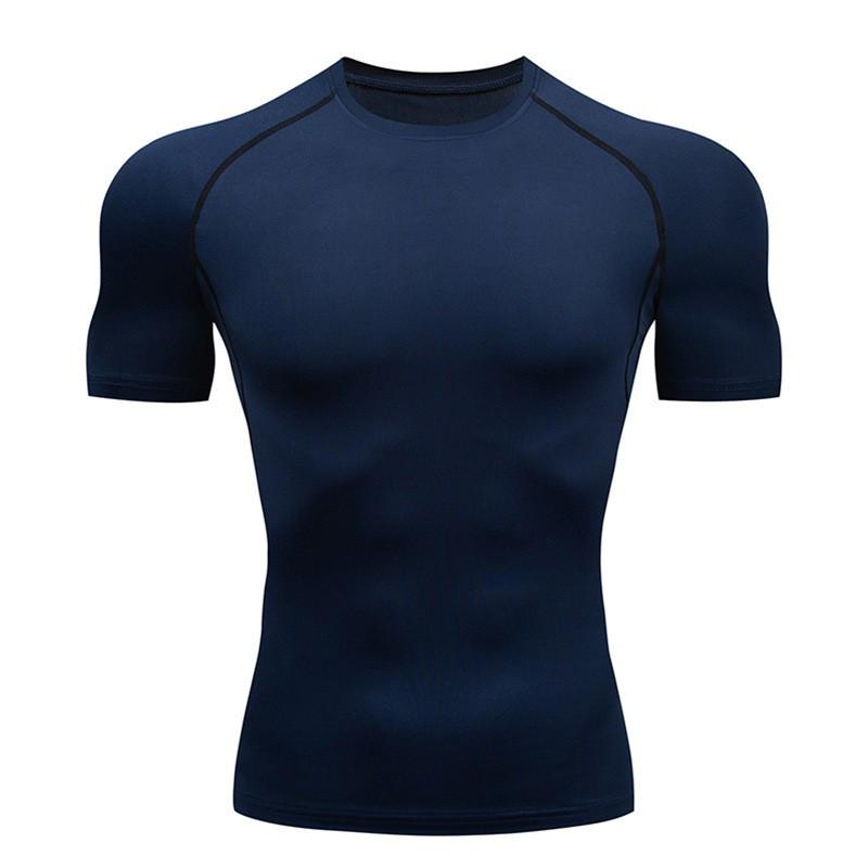 Men's Quick-Dry Elastic Sports T-Shirt - Breathable Ice Silk Short Sleeve Fitness Wear