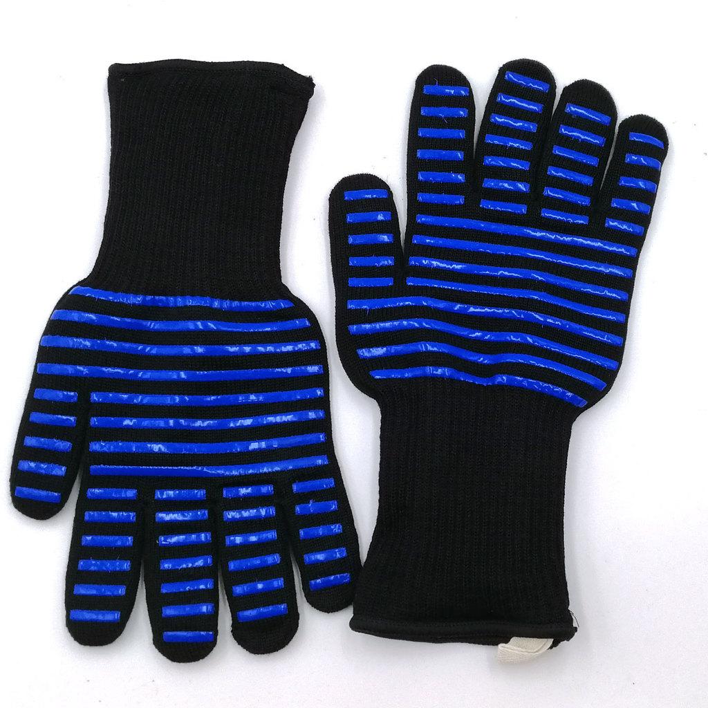 Luvas Resistentes ao Calor para Churrasco com Pegada de Silicone para Grelhar e Cozinhar ao Ar Livre