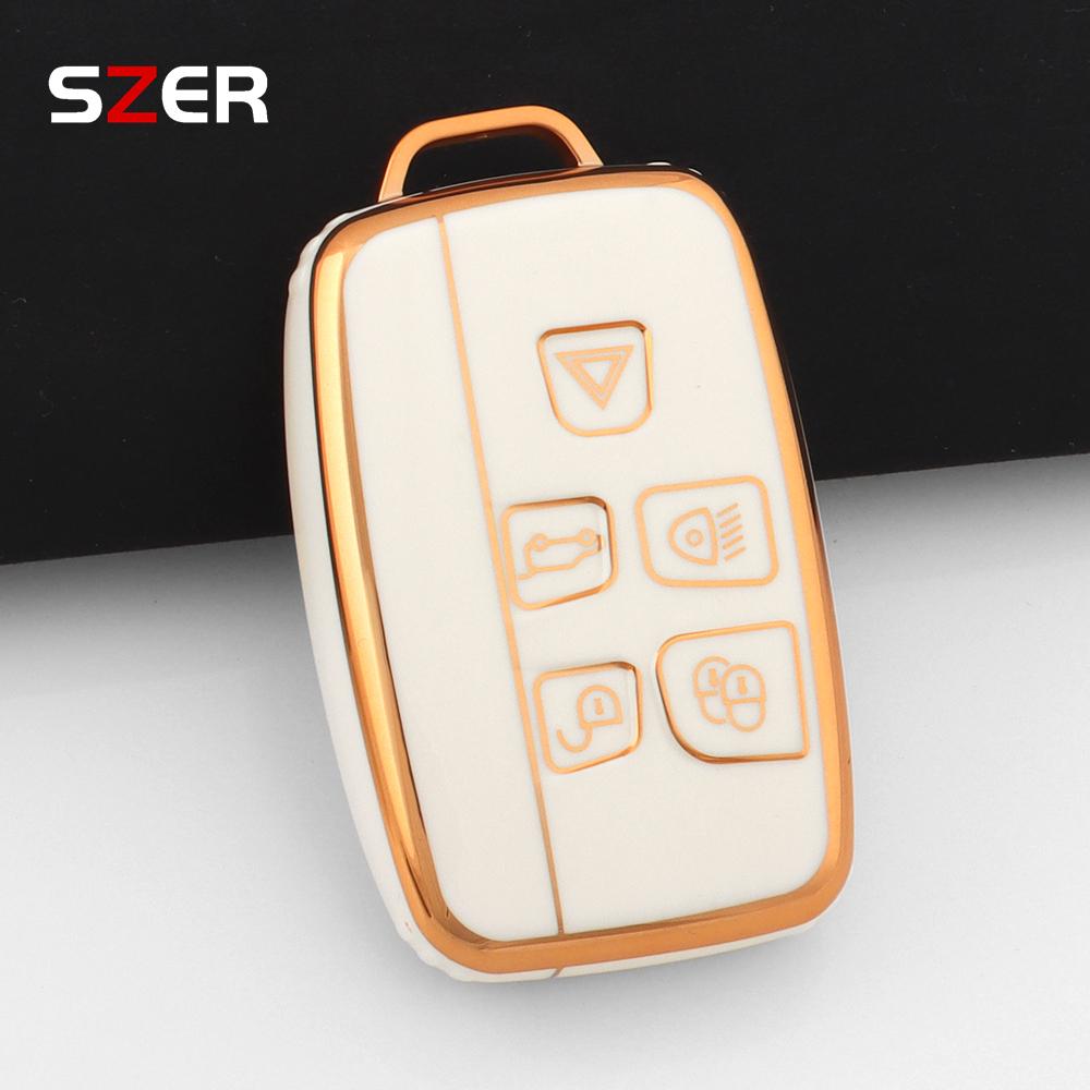 Plating Tpu Car Key Case Cover Fob Shell For Land Rover Range Rover Evoque Sport Freelander Discovery Velar For Jaguar Xe Xf Xj