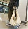 Lazy Style Washed Canvas Bag: Women's Large Capacity Crossbody and Shoulder Tote