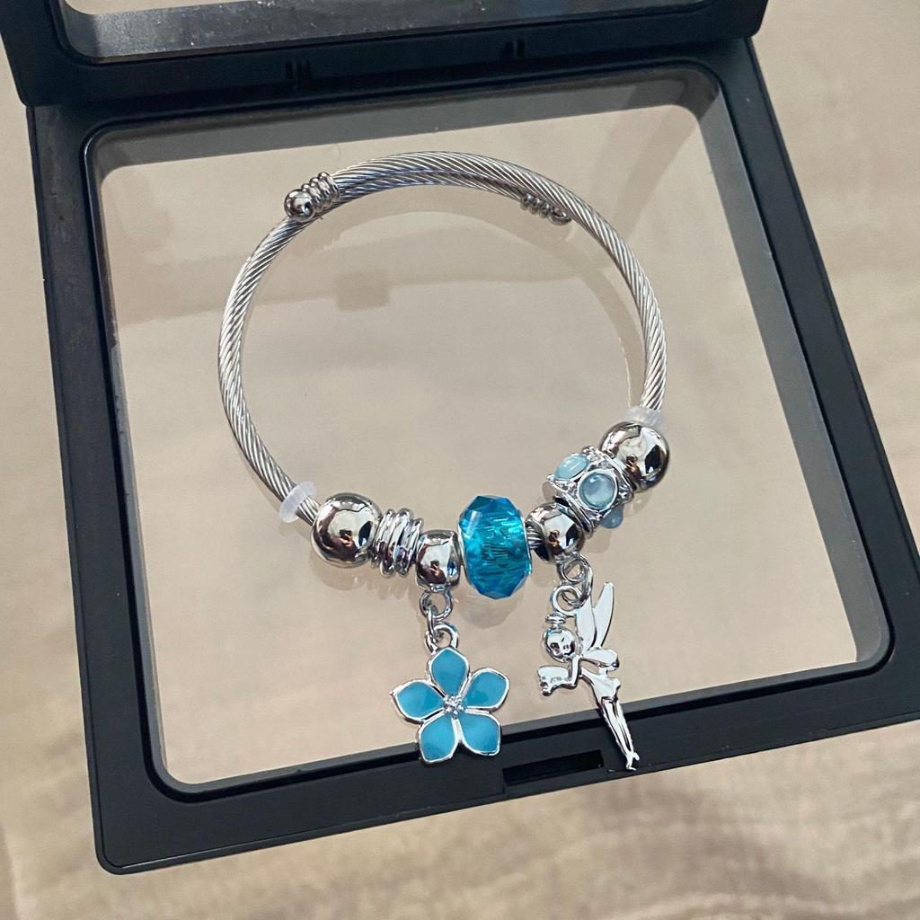 Panjia Dora Women's Stainless Steel Beaded Bracelet - European American Versatile Luxury Jewelry