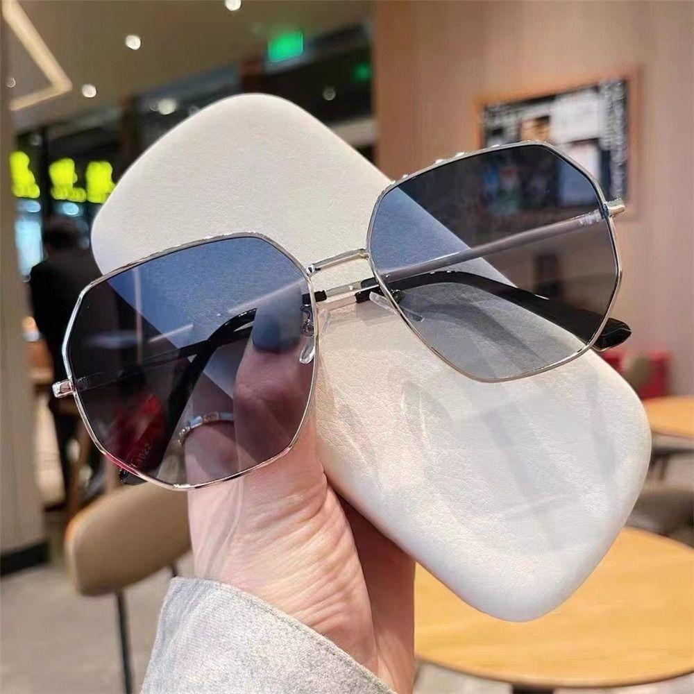 Fashion UV400 Protection Hexagon Sunglasses Metal Frame Polygon Shades Sun Glasses for Women & Men