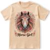 Horse Girl T-Shirt Colorful Mandala Boho Hippie Equestrian Rider Sweatshirt