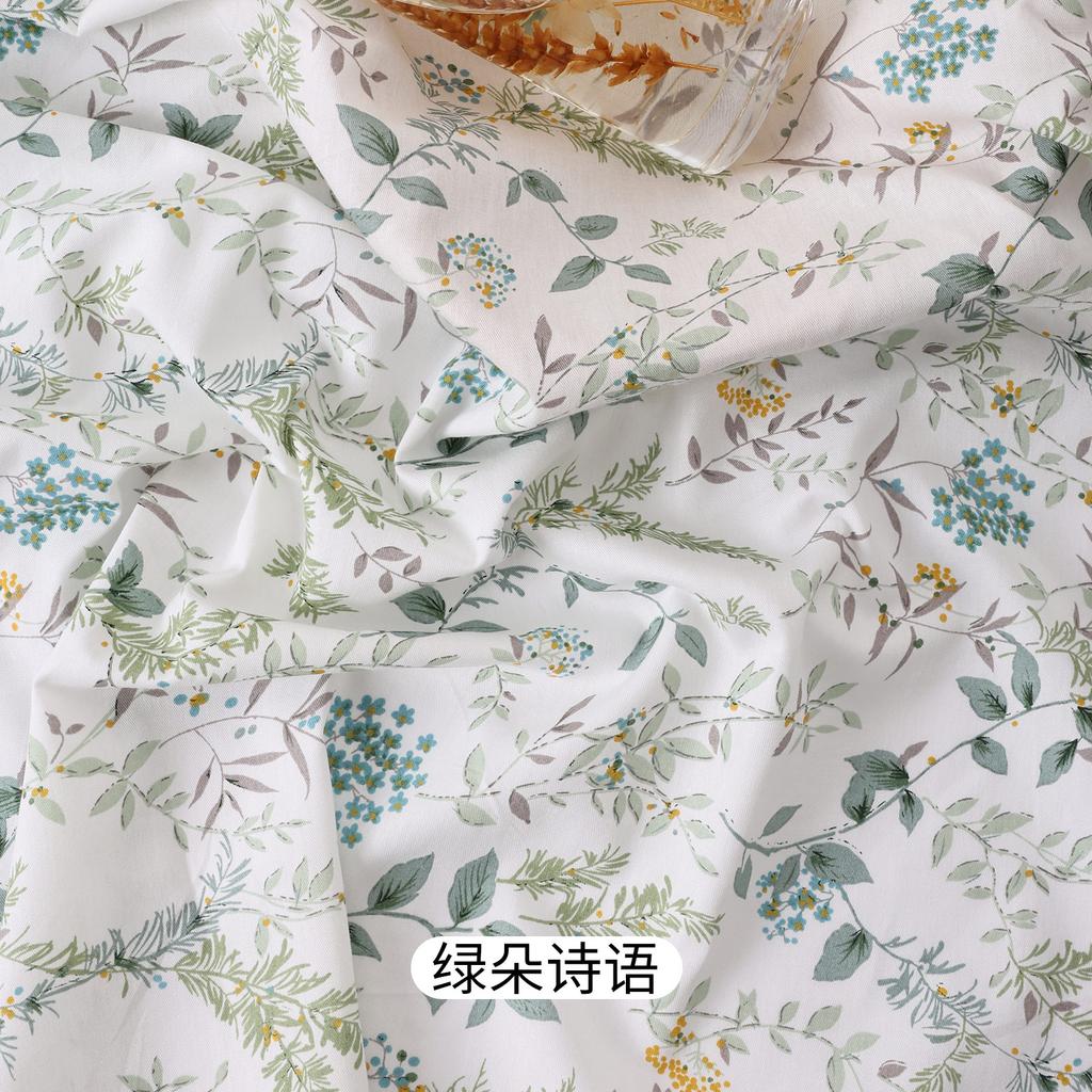 235x50cm Pure Cotton Twill Floral Print Fabric for Sewing Dresses Tablecloths Bedding Background Cloth Handmade DIY Fabrics
