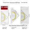Multifunctional High-Precision Triangle & Protractor Ruler Set for Architectural, Engineering, Surveying, and Teaching.