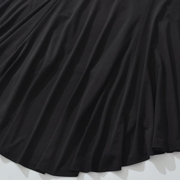 26004 - Stylish Low-Waist Pleated Irregular Black Midi Skirt