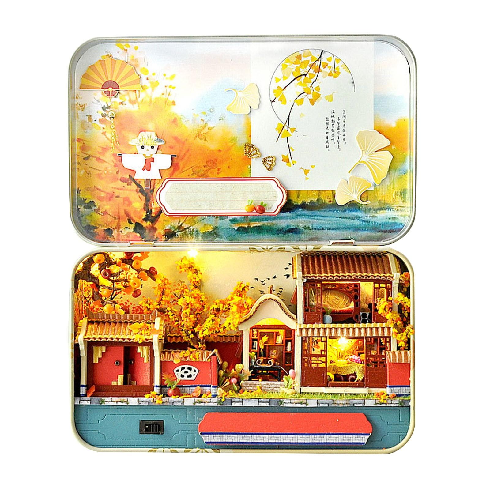 

DIY домик ручной работы модель игрушечный железный ящик с легким творческим подарком