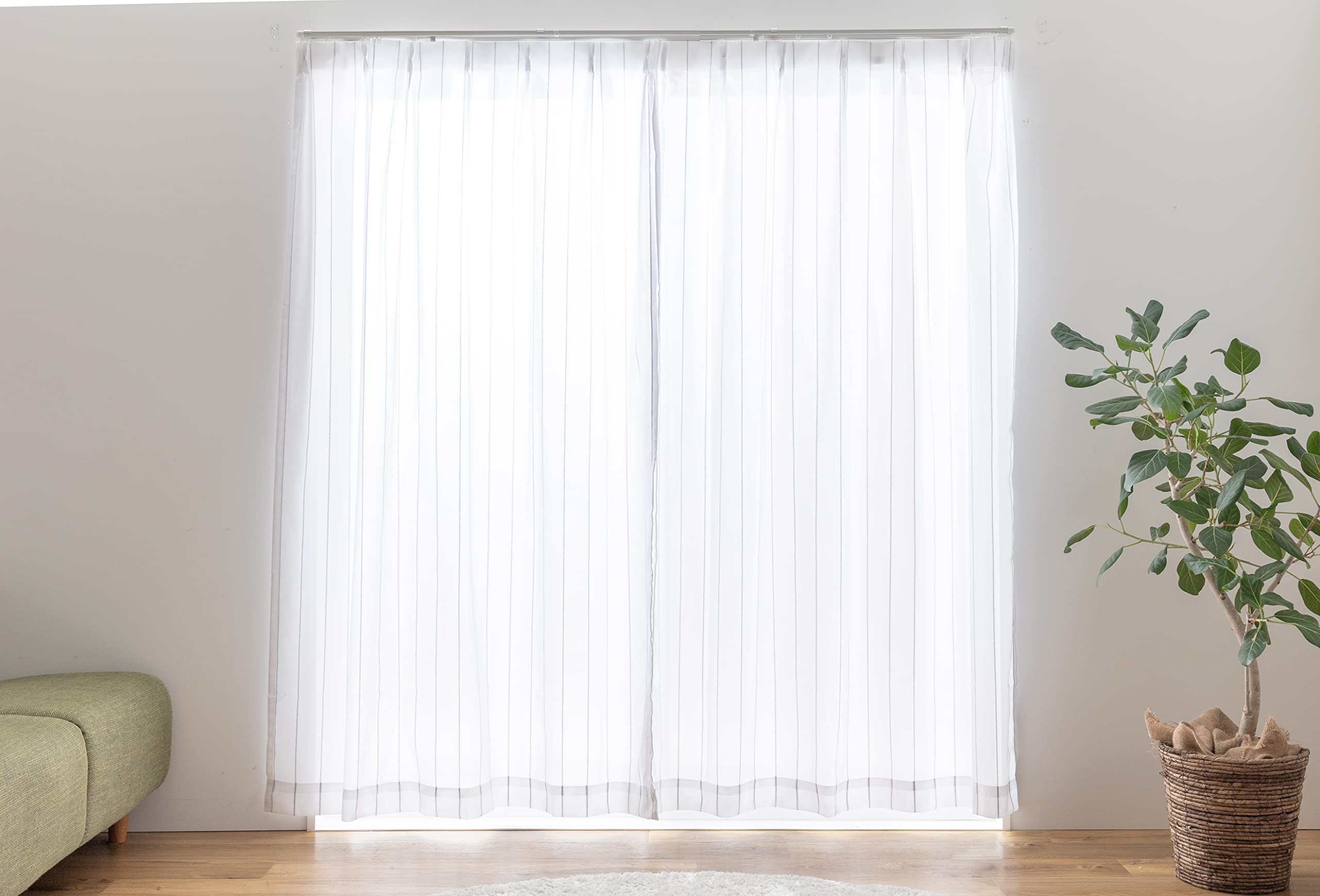 

Univer Lace UV Protection 100cm Wide x 133cm Set of Tram Lace Curtains, (Over 75%), Mirrored, Energy-Saving, Long, 2, Washable, Gray, серый