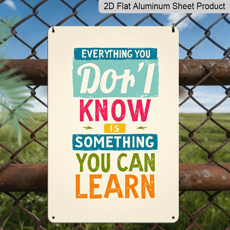 2D Flat, 1pc Funny & Uplifting Aluminum Wall Sign with Positive Affirmations - 7.87*11.8 Inch Modern Minimalist Funny Phrase Plaque Suitable for 20*30cm