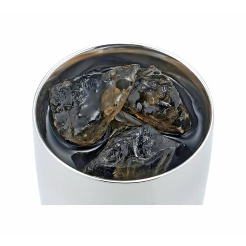 Kakusei Vacuum Double-Sided Tumbler, 630ml, Silver, Mirror-Finished Edges, Lip-Fitting Shape, Smooth Mouthfeel, Keeps Drinks Hot or Cold, Tasty Mirror