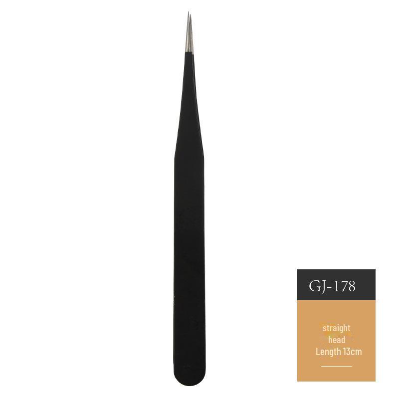 

Набор маникюрных инструментов из нержавеющей стали: Прямые, изогнутые пинцеты и зажимы для наклеек на ногти.