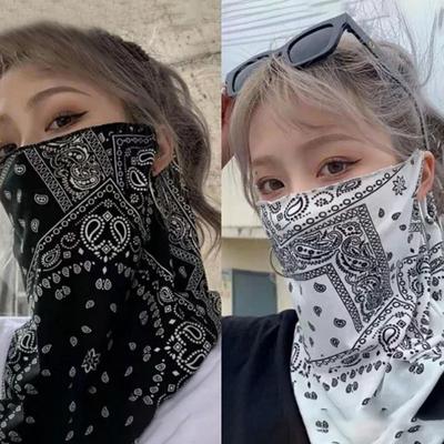 Unisex Punk Sonnenschutz Bandana Schal, Sommer UV-Schutz Gesichts-Nacken-Ohrenabdeckung, Hip Hop Outdoor Radsport Maske