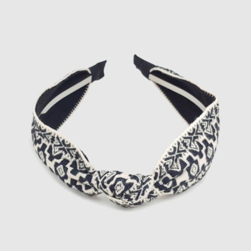 LALA Ethnic Imported Lace Hairband L-Z Black