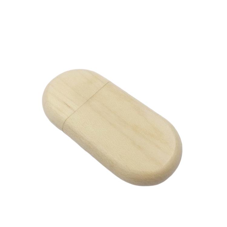 Bamboo Oval USB Drive - Custom Logo Gift for Photography & Weddings