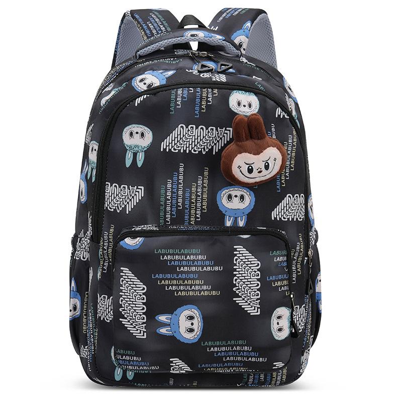 

Школьный рюкзак Labu милый мультяшный школьный рюкзак женский большой вместимости для четвертого, пятого и шестого классов легкий водонепроницаемый рюкзак большой вместимости чёрный