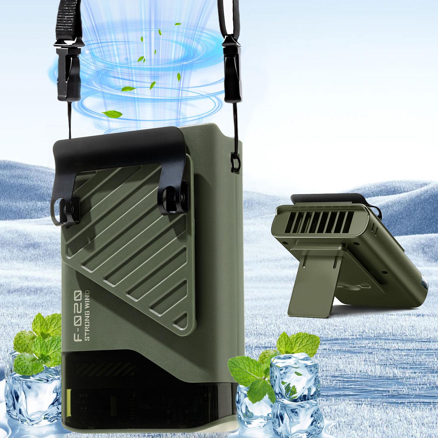 

Портативный поясной вентилятор с зажимом для ремня, легкий, бесшумный, с пятью отверстиями, новый шейный вентилятор, подходит для путешествий на открытом воздухе или для офисного стола