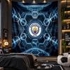 Arazzo da Appendere alla Parete Stampa Manchester City Tessuto per Soggiorno Camera da Letto Decorazione per la Casa