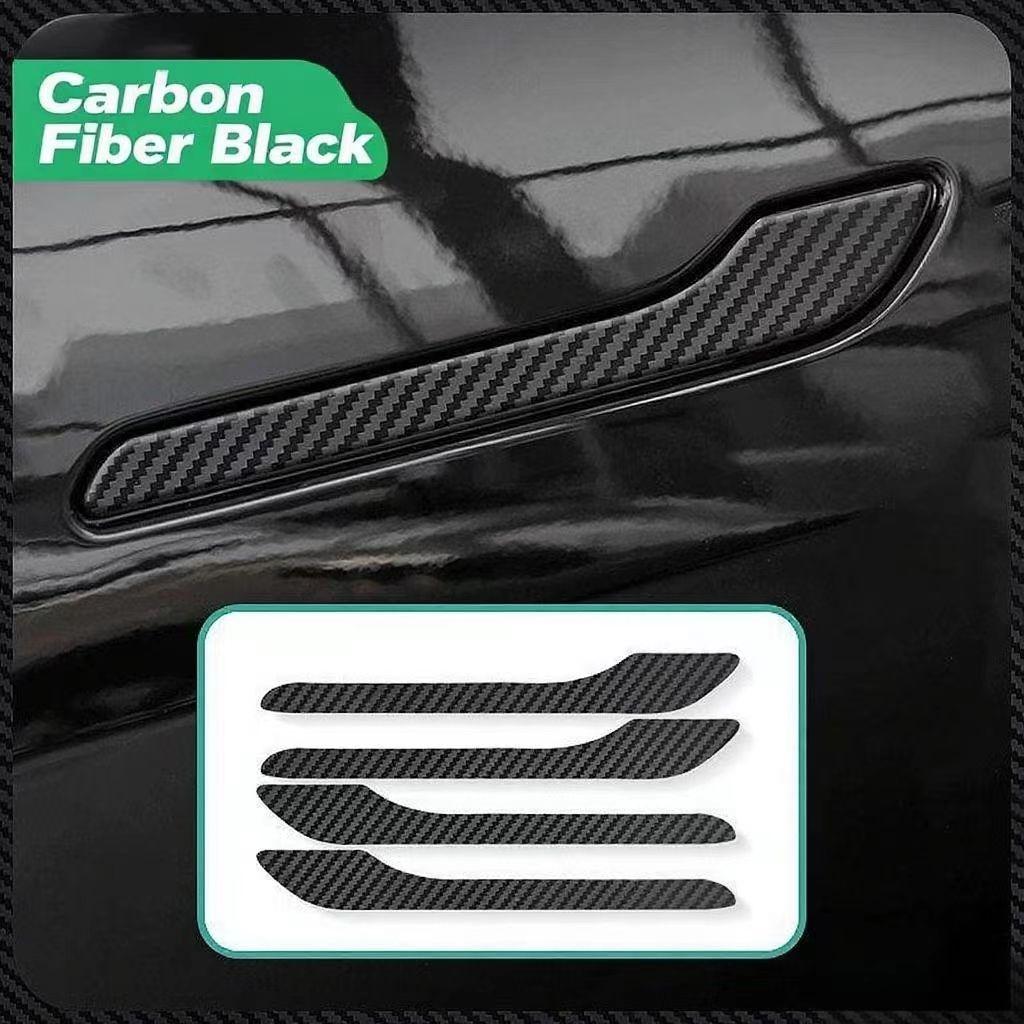 Car Protector Sticker Door Handle Wrap Cover Decorative Stickers 4Pcs/Set Anti-scratch For Tesla Model 3 Y 2021 ABS Worldmuma