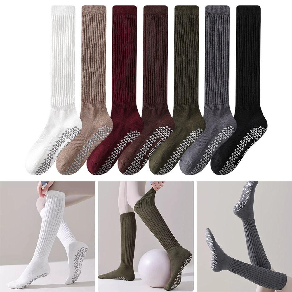 Warm Pilates Socks Cotton Floor Socks New Long Tube Socks  for Women