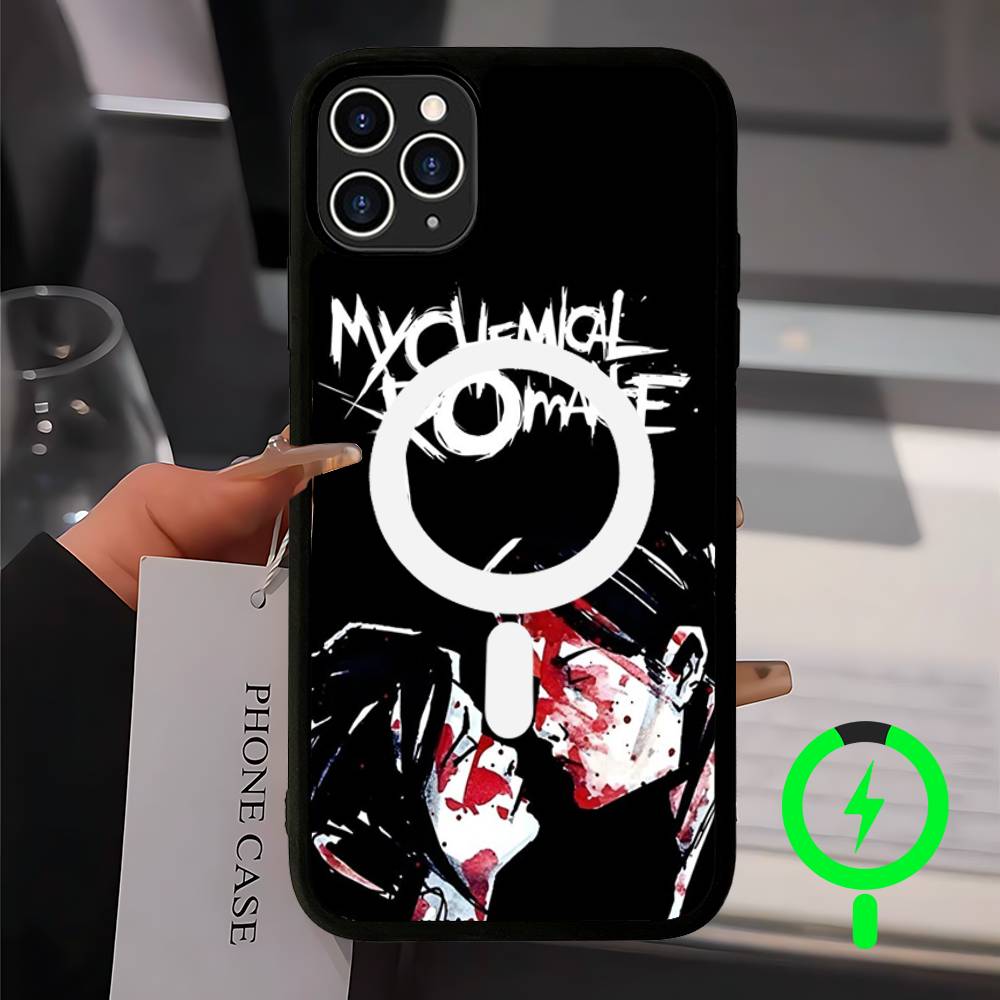 My Chemical Romance Rockband Magnetische Hülle Für IPhone 17 16 14 13 12 11 15 Pro Max Plus Kabelloses Laden Handyhülle