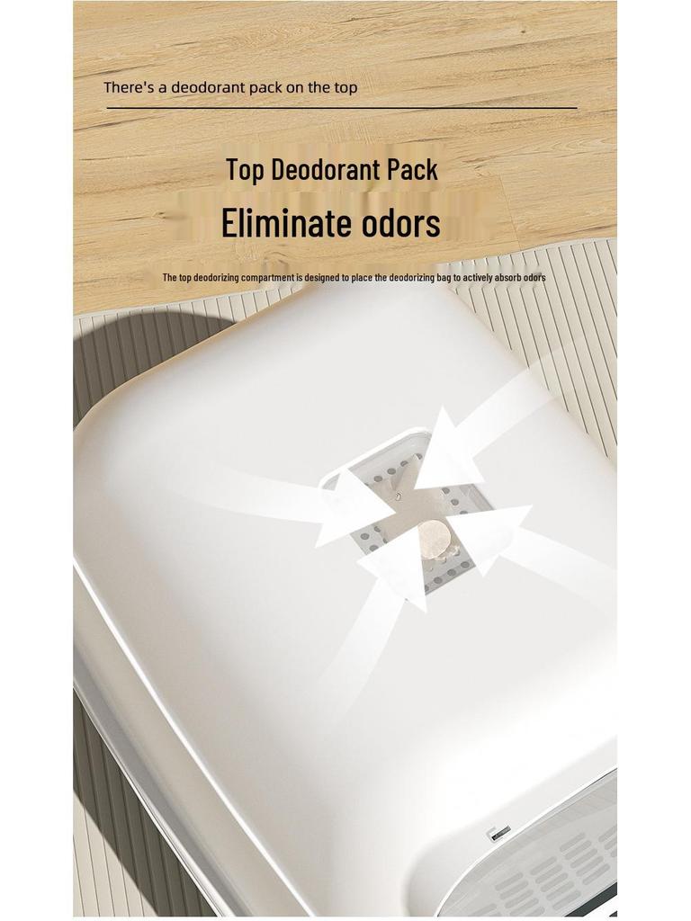 Extra-Large Enclosed Cat Litter Box: Odor & Splash-Proof, Dual-Use Design