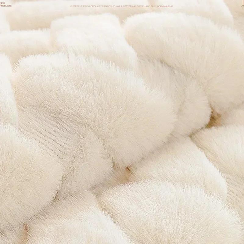 Thicken Plush Luxury Sofa Cushion Towel for Living Room Jacquard Plush Soft Sofa Cover Non-Slip Universal Sofas Mat Dust Covers