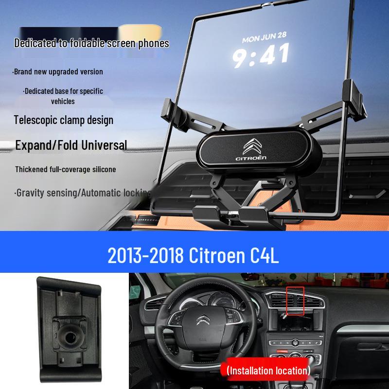 Folding Phone Holder for Citroën Elysee, Tianyi, C5, Versailles C5X, C4L / C4 Sega Models