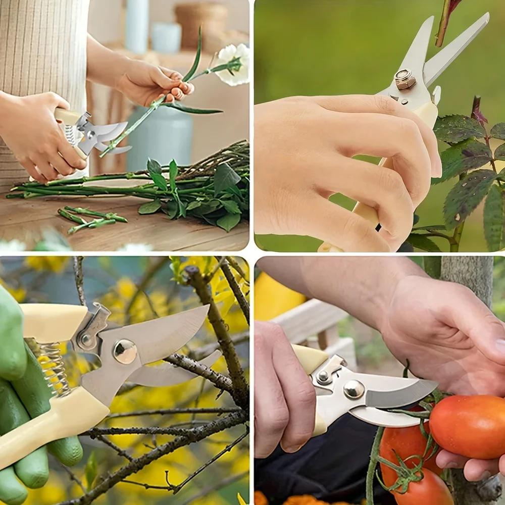 Garden Pruning Shears Set Sharp Blades For Cutting Flowers, Trimming Plants, Bonsai And Orchard The Plant Clippers