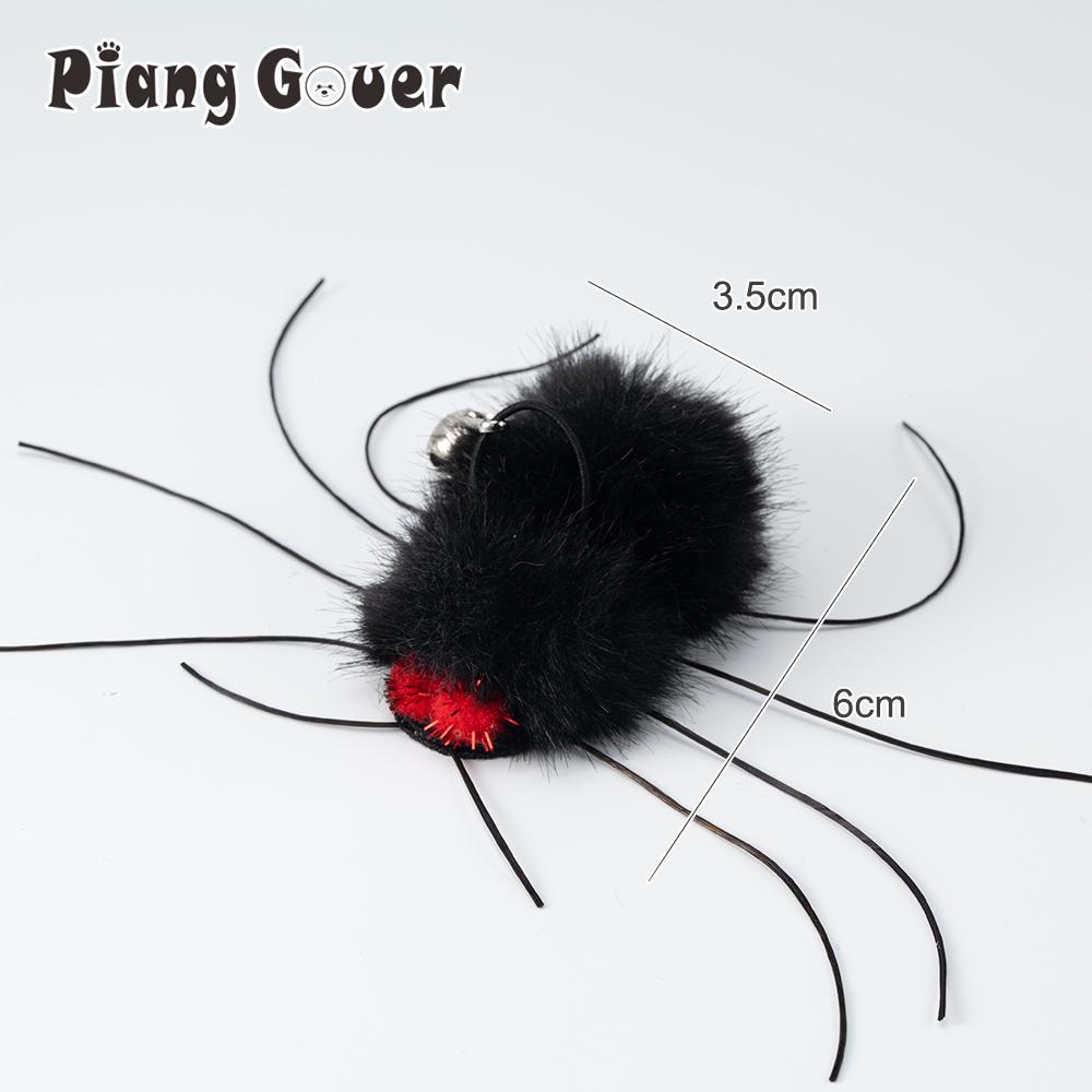 Plush Spider Cat Teasing Stick Change Head Toy Insect Pet Supplies Toys