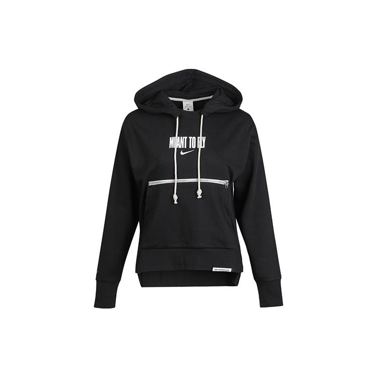 (WMNS) Nike Casual Sports Printing Basketball Hoodie Black Women s CZ6601-010 L