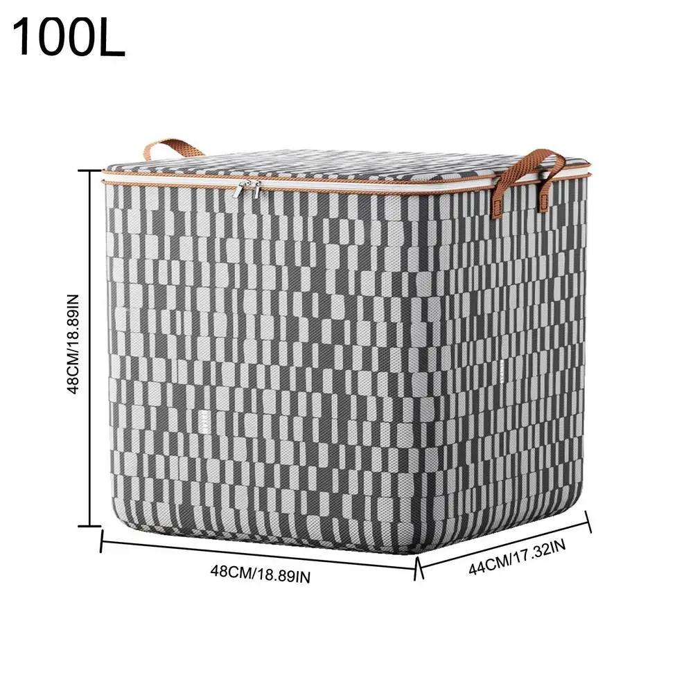 100/140/180л ящик для хранения одеял, водонепроницаемые сумки для хранения одежды, вместительные органайзеры для гардероба, экономия места для одеяла для одежды 48 x 44 x 48CM (100L)