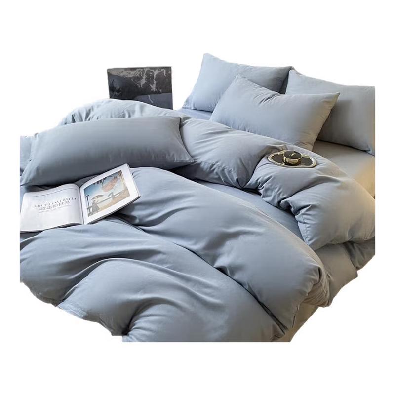 100% Cotton Solid Color 4-Piece Bedding Set