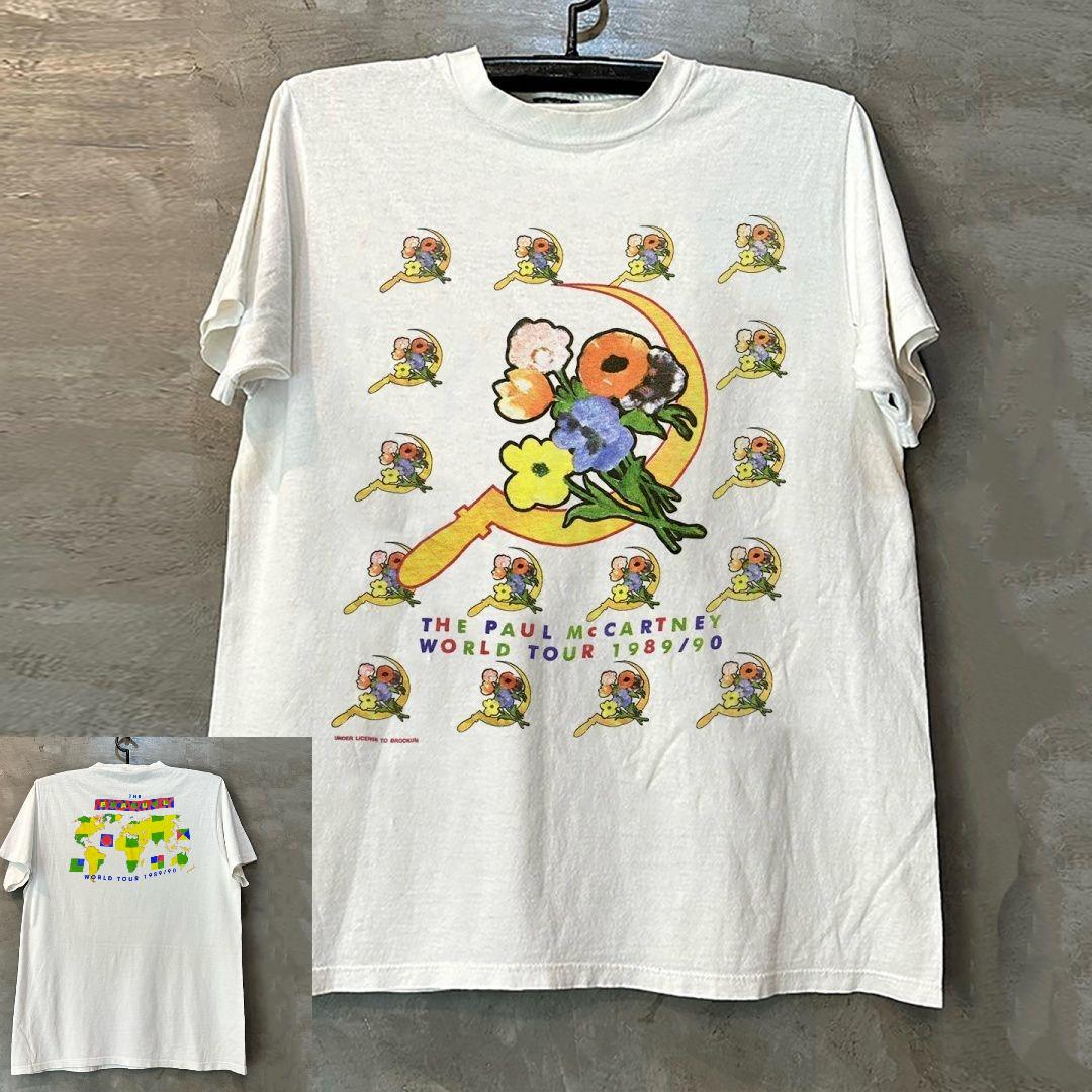 

Paul McCartney, A Member of The Beatles, Is Wearing A Trendy American Retro Short-sleeved T-shirt 4XL