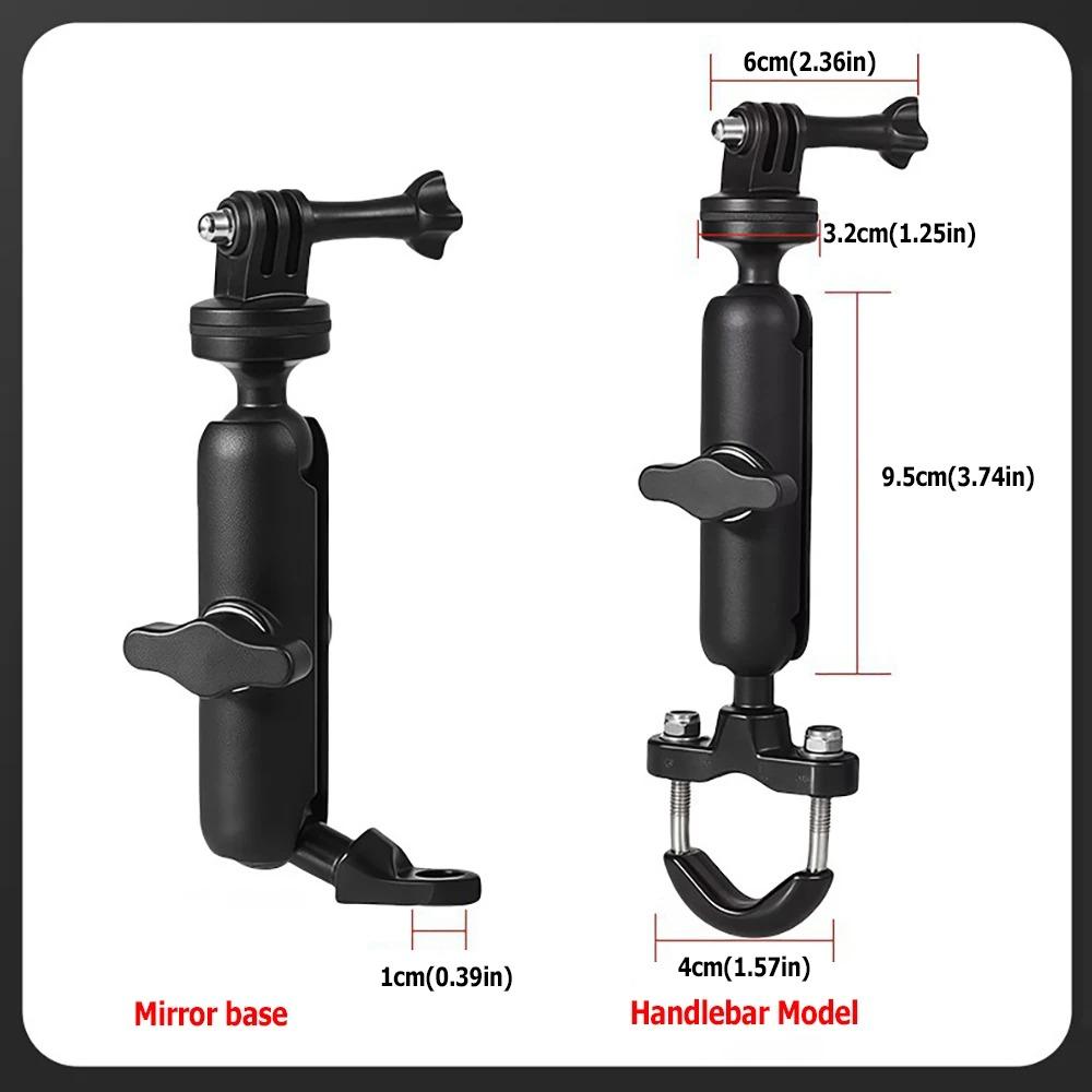 Metal Motorcycle Bicycle Camera Holder Handlebar Mirror Mount Bracket For Gopro Dji Action Camera Phone