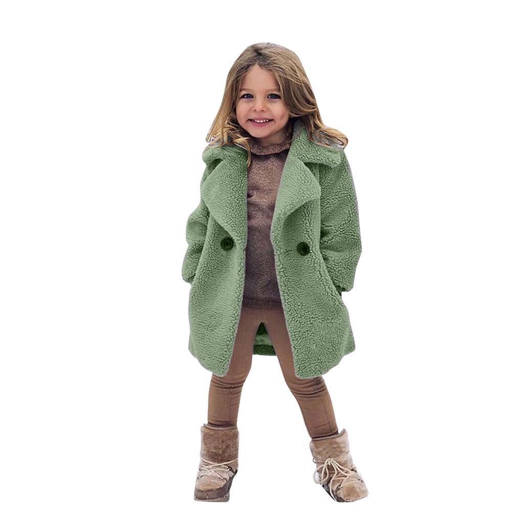 Children's Casual -color Coat Casual Long-sleeved Coat With Pockets