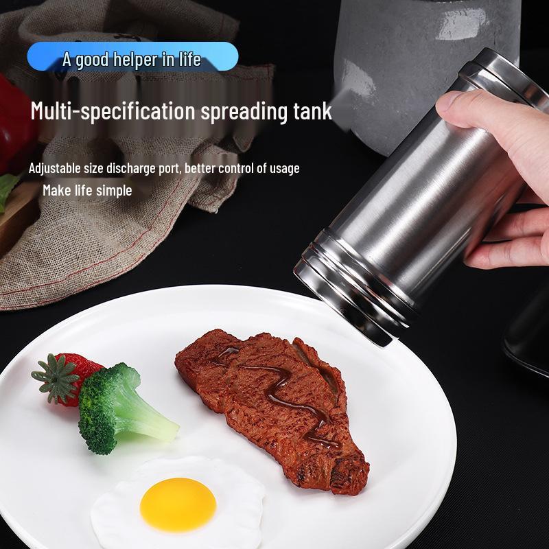 BBQ ve Baharatlama için Büyük Manyetik Olmayan Paslanmaz Çelik Baharatlık, Susam ve Kimyon için İdeal