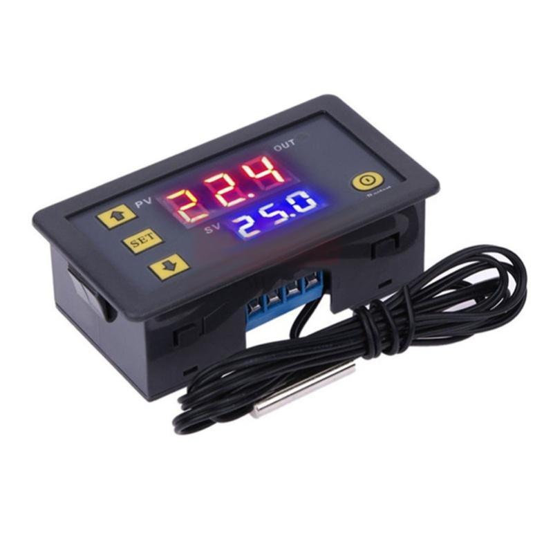 Temperature Controller Module With Waterproof Probe High Accuracy Digital Display Thermostat Switch -50-110℃ 24V