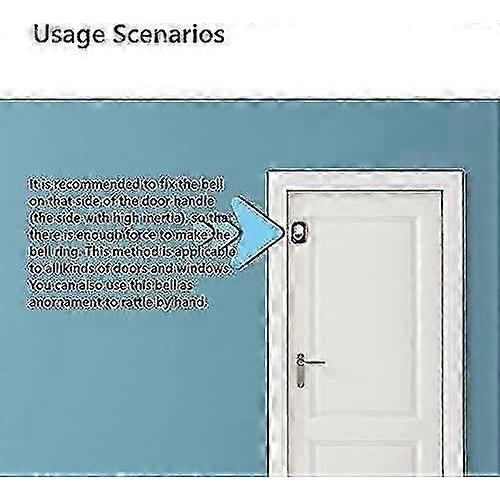 Door Opener Bell, Attached Magnetic Chime, For Business