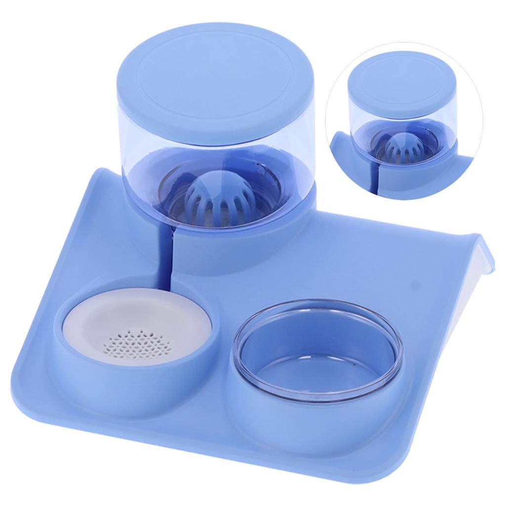 Haustier Wasserspender und Futternapf Set Katze 1,8L Automatischer Wasserspender Futterspender