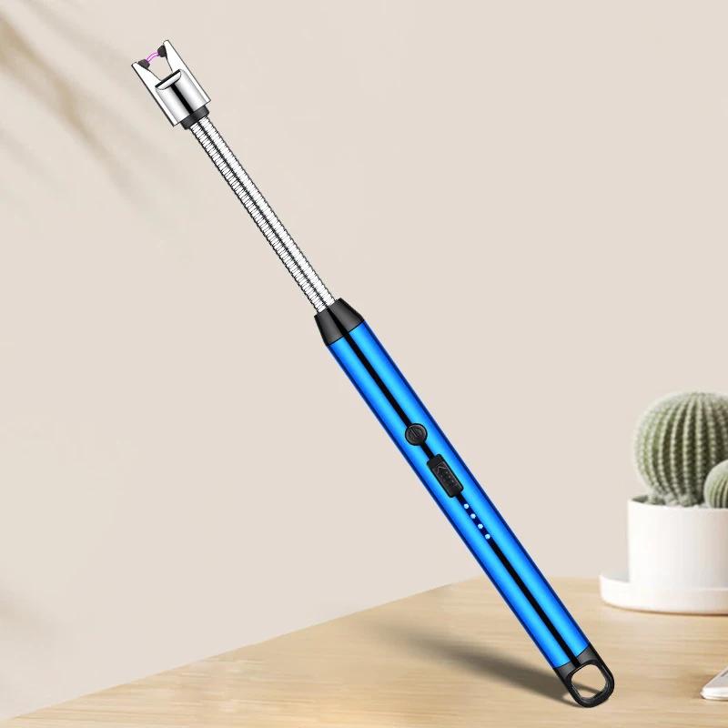 Creative Electric Solitary Electronic Pulse Ignition Household Kitchen Artifact Outdoor Windproof Long Range Charging Lighter