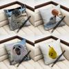 For Throw Pillow Case Sham 45X45Cm 35X35Cm Square Bedroom Seals Fruit Cute Seal Sea Meme Pillowcase Cushion Cover