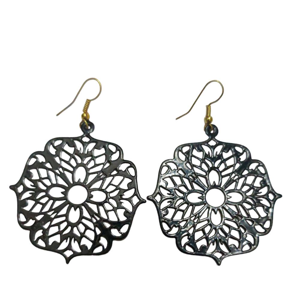 @ Unique Earrings Plaid Hollow Alloy Plating Earrings For Ladies Girls Zr-1537-60%Off