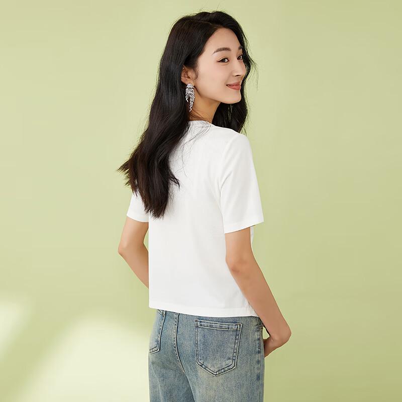 Shetu Women's New Chinese Style Short Sleeve T-shirt