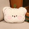 Blush Cheek Stuffed Pillow Cute Bear Face Plush Pillow Sofa Cushion  Waist Protection