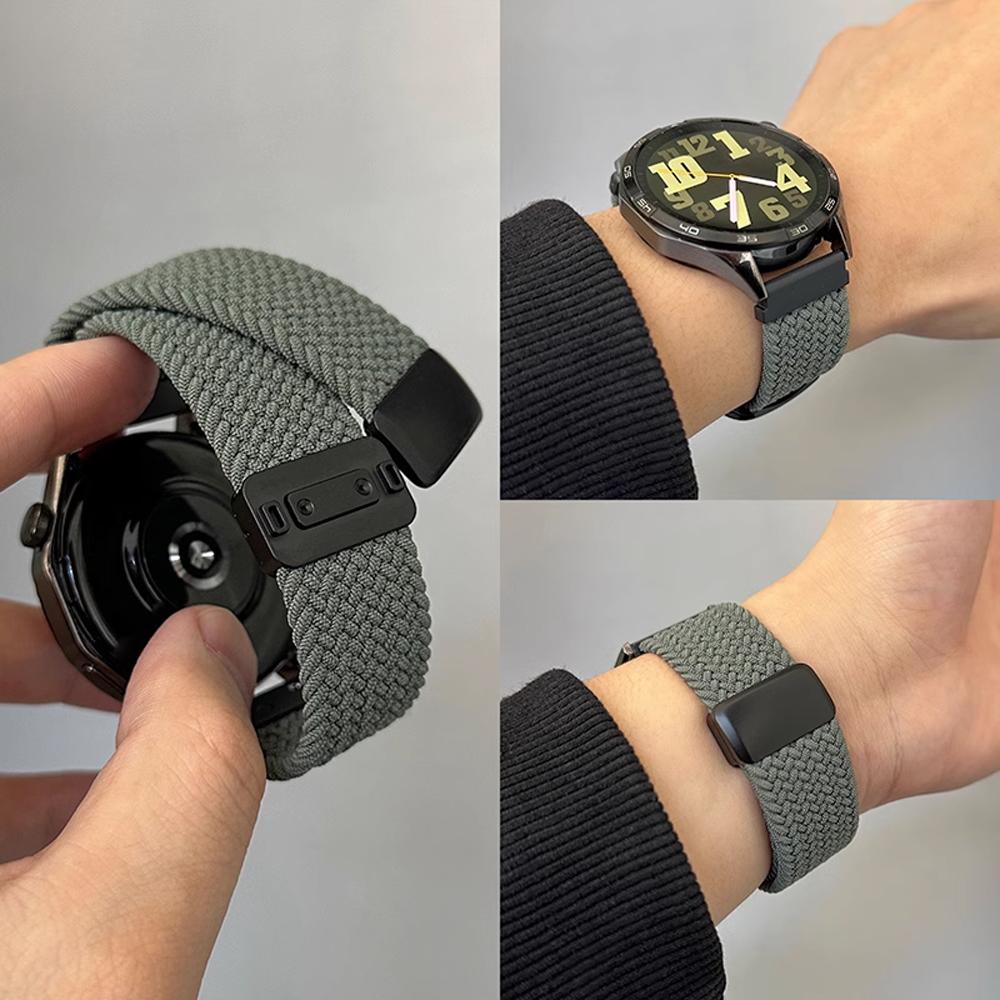 20mm 22mm Straps For Samsung Galaxy Watch 4/5/6/7/6 classic/5 Pro/Gear s3 44mm 40mm Braided correa bracelet Huawei GT2e 3 4 Band