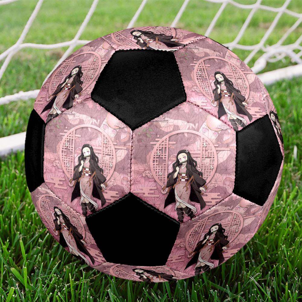 1pc Demon Slayer Kimetsu No Yaiba Football Soccer Ball Size 5 Indoor Soccer Ball Fashion Colorful Backyard Game -Great For Sports Fans Gift HE9
