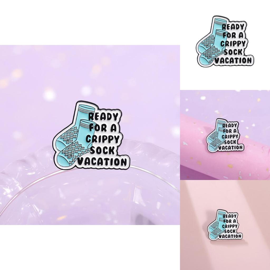 Playful Metal Badge Brooch In Fun Cartoon Sock Design Ideal For Summer Fashion Accessories