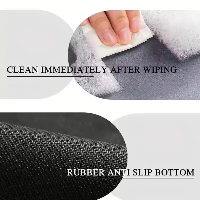 Retro Diatom Mud Bath Mat Quick Drying Anti Slip Super Absorbent Wood Grain Leaf Design for Bathroom Toilet Shower Floor Mat