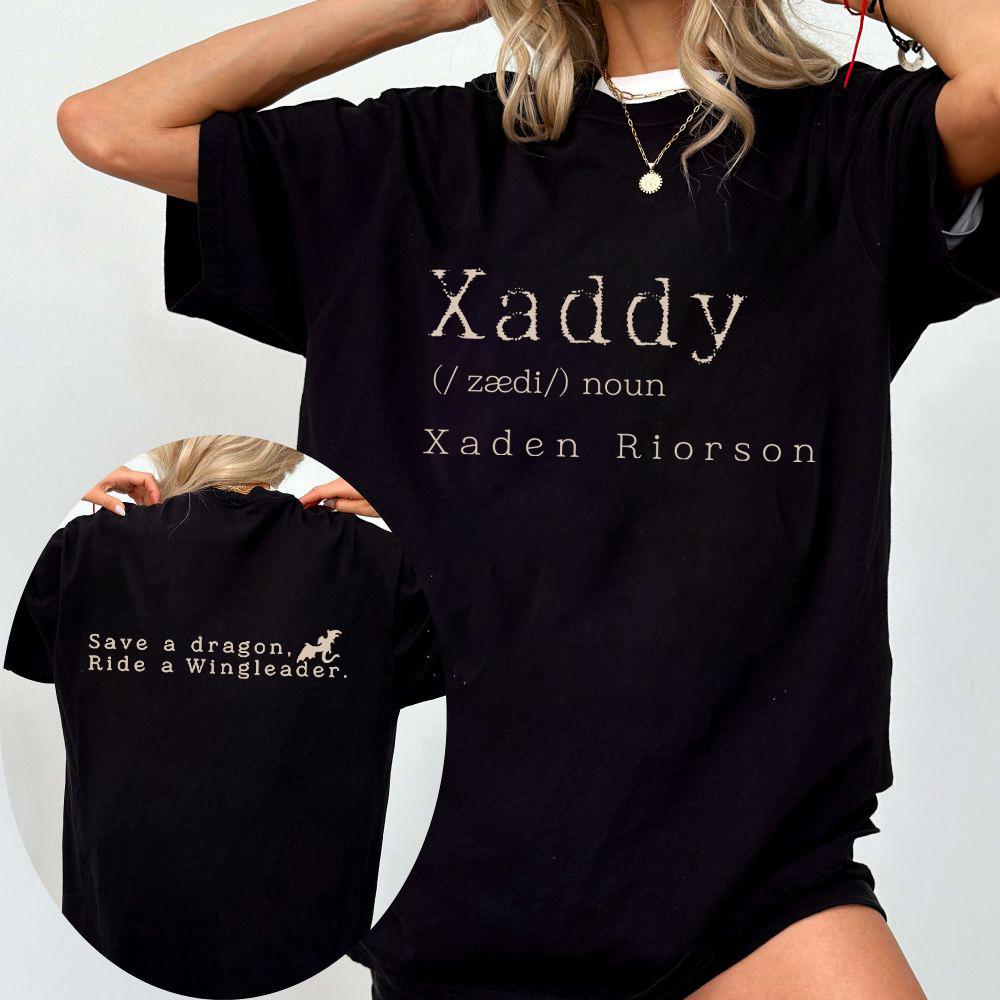 

Retro Xaden Riorson Xaden Fourth Wing Shirt Rebecca Yarros Apparel Unisex Tee Cotton Shirt Fantasy Apparel Y2K Top Streetwear 4XL