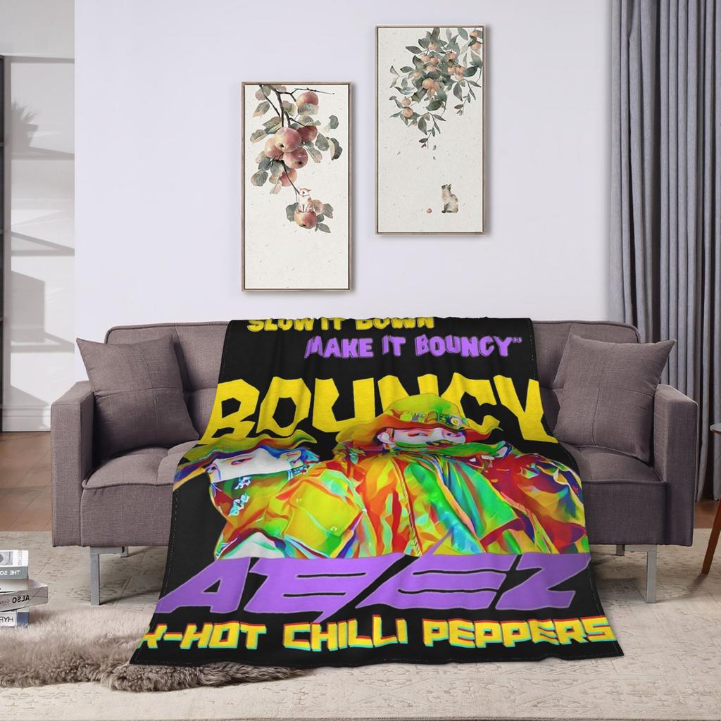 Korean Kpop Ateez MINGI Blanket Flannel Printed  Breathable Super Warm Throw Blankets for Home Travel Bedding Throws